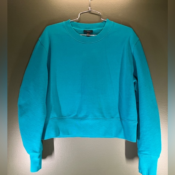 COS Bright Teal Boxy Sweatshirt - Picture 5 of 6